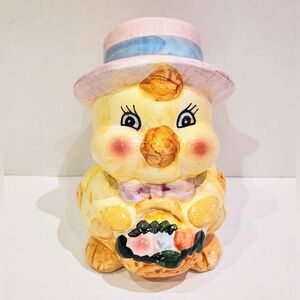 Vintage kitch yellow chick piggy bank